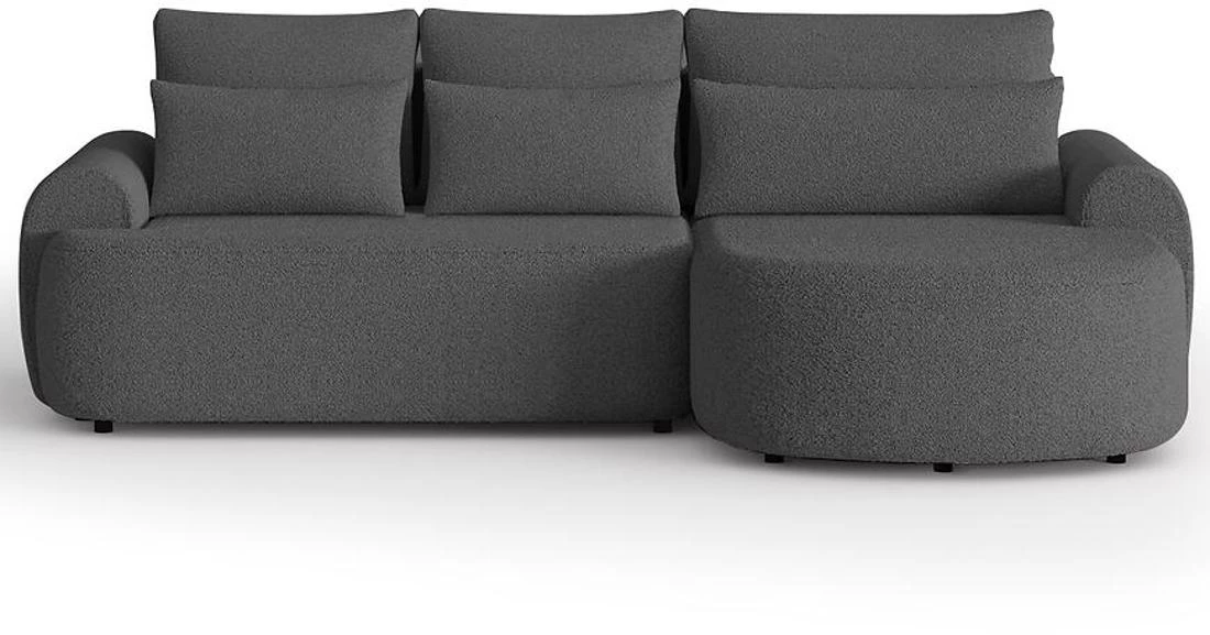Olivio Premium L Catch Me 26 ugaona garnitura sa ležajem i prostorom za odlaganje 266x170x87 cm siv