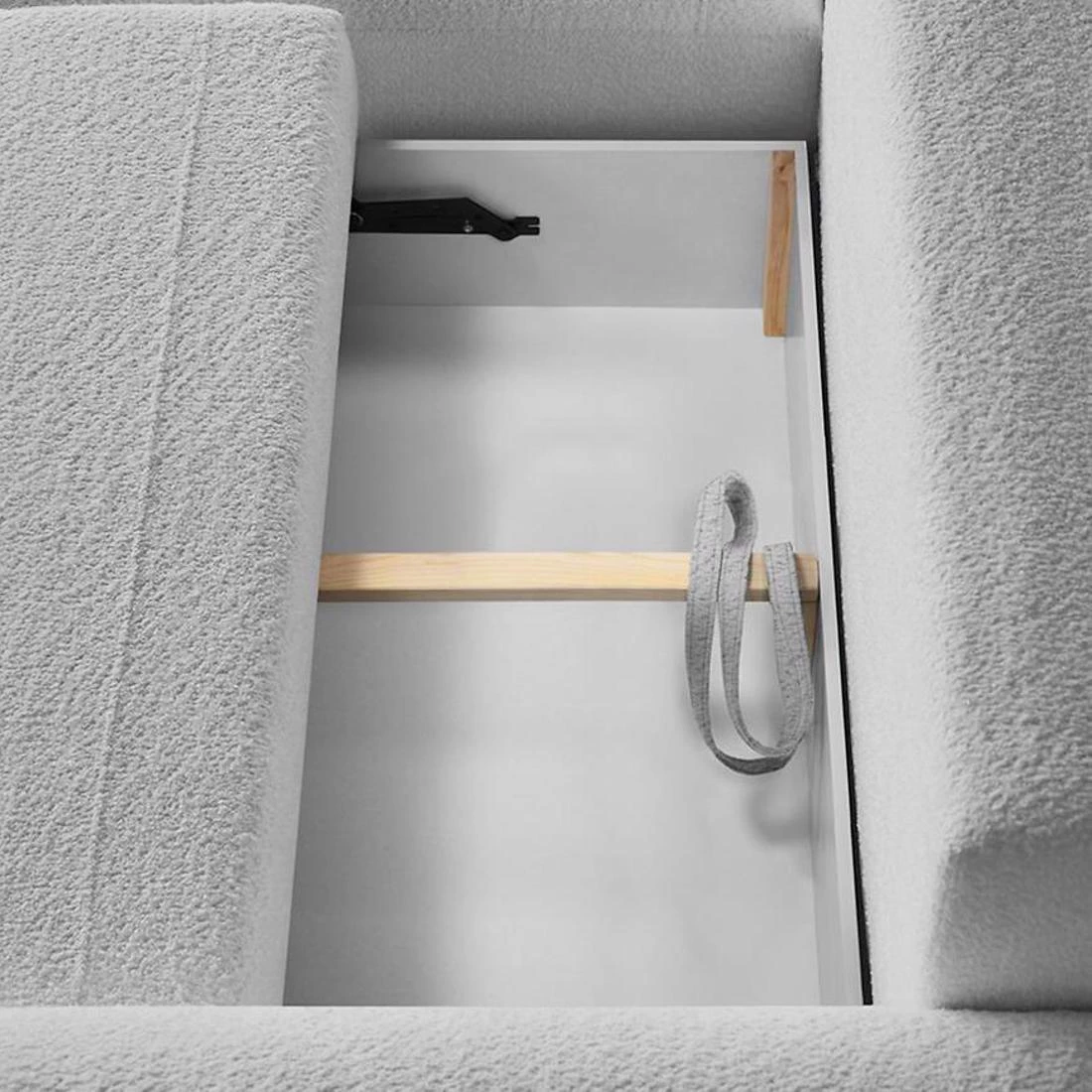 Olivio Premium L Catch Me 22  ugaona garnitura sa ležajem i prostorom za odlaganje 266x170x87 cm siv