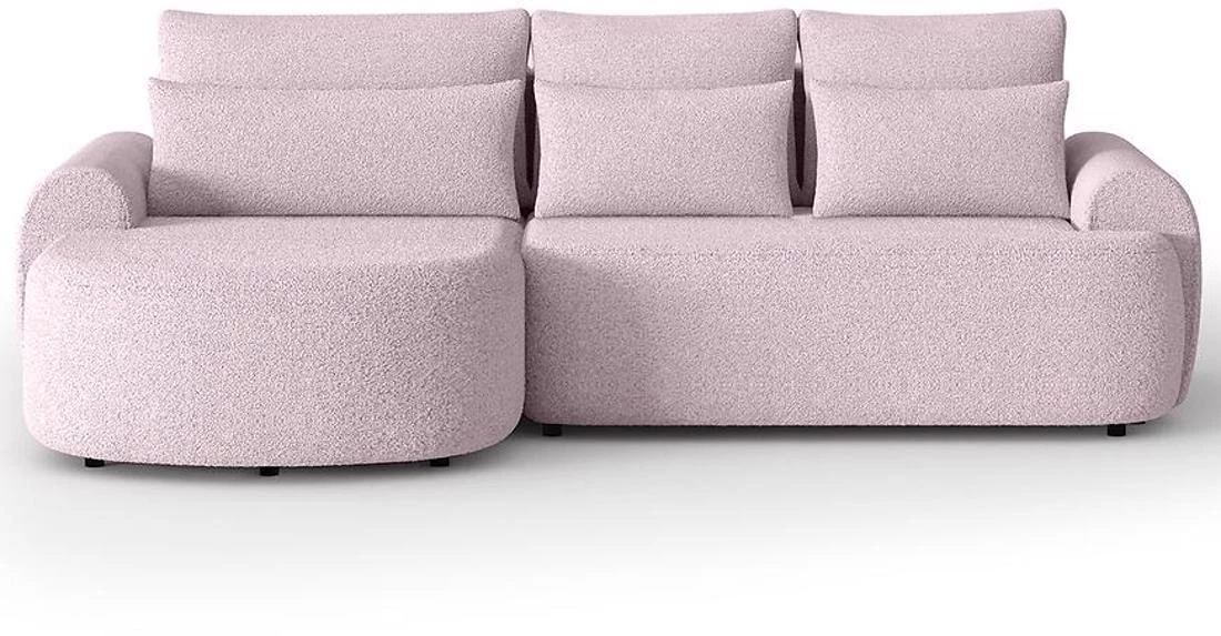 Olivio Premium L Catch Me 21 ugaona garnitura sa ležajem i prostorom za odlaganje 266x170x87 cm roz