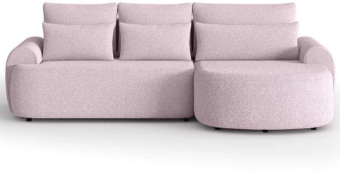 Olivio Premium L Catch Me 21 ugaona garnitura sa ležajem i prostorom za odlaganje 266x170x87 cm roz