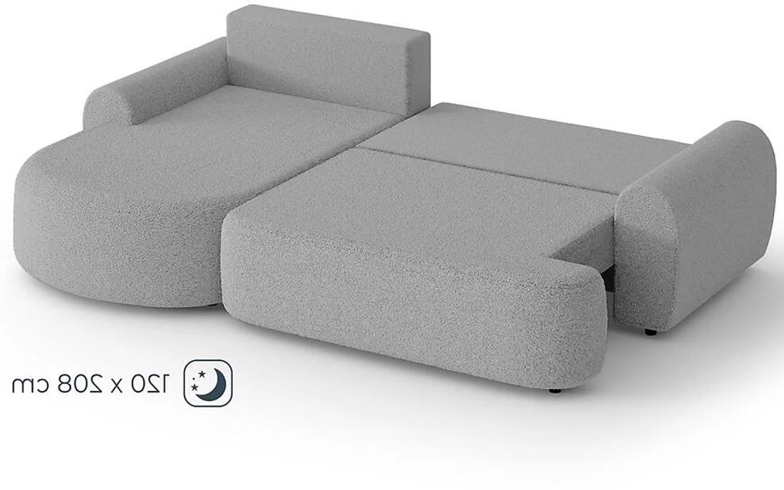 Olivio Premium L Catch Me 24 ugaona garnitura sa ležajem i prostorom za odlaganje 266x170x87 cm siv
