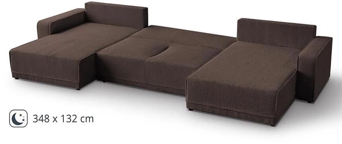 Primo U Poso 06 ugaona garnitura sa ležajem i prostorom za odlaganje 390x185x86 cm ugaona garnitura 