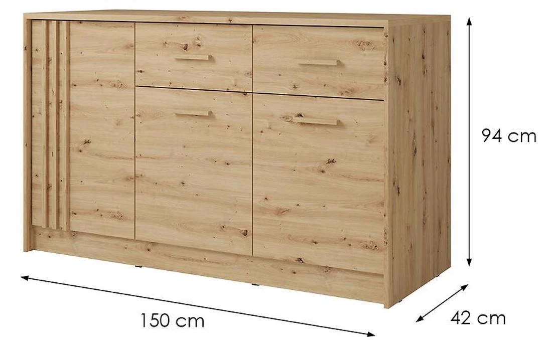 Kanada Cd-1-150 komoda 150x42x94 hrast