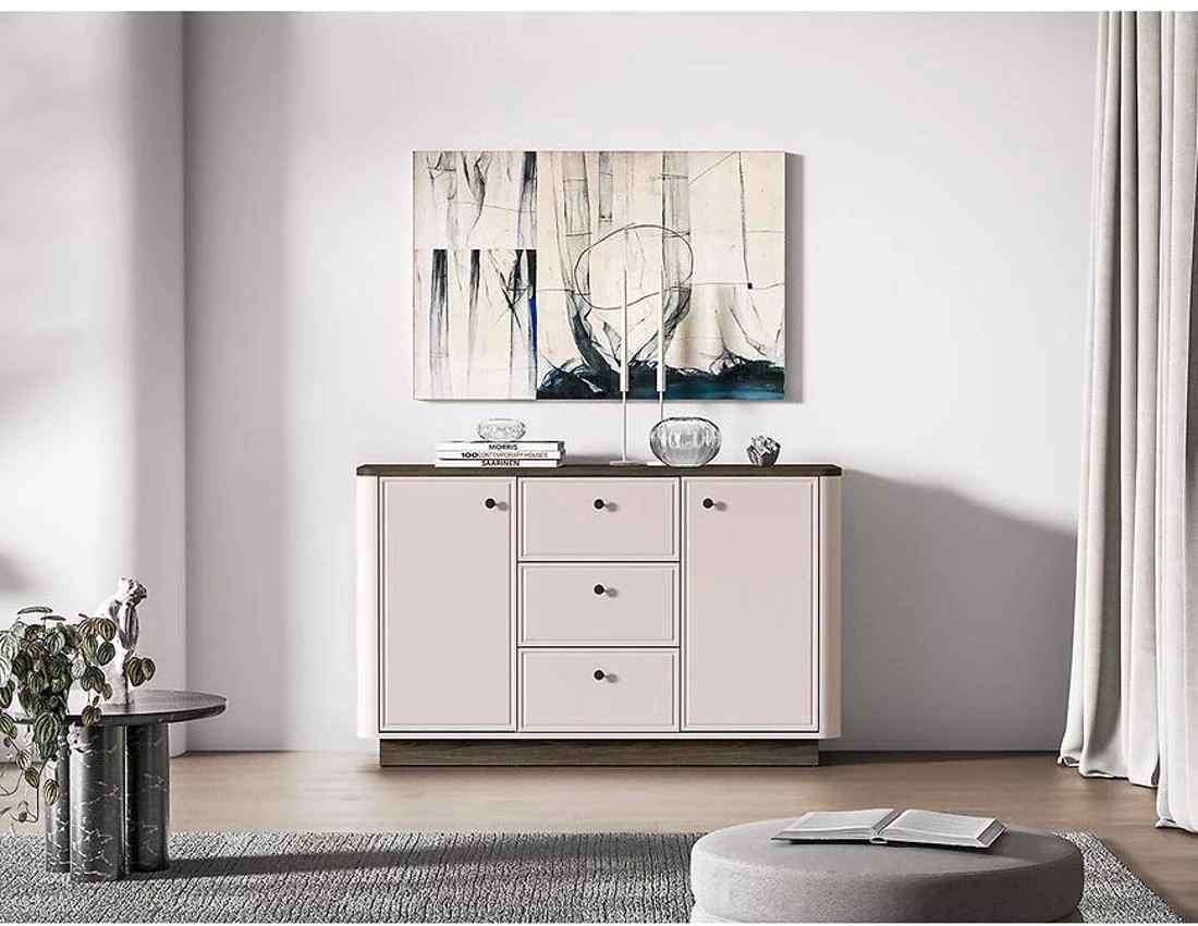 Vilavio 04 komoda 138x40x85 hrast/kašmir