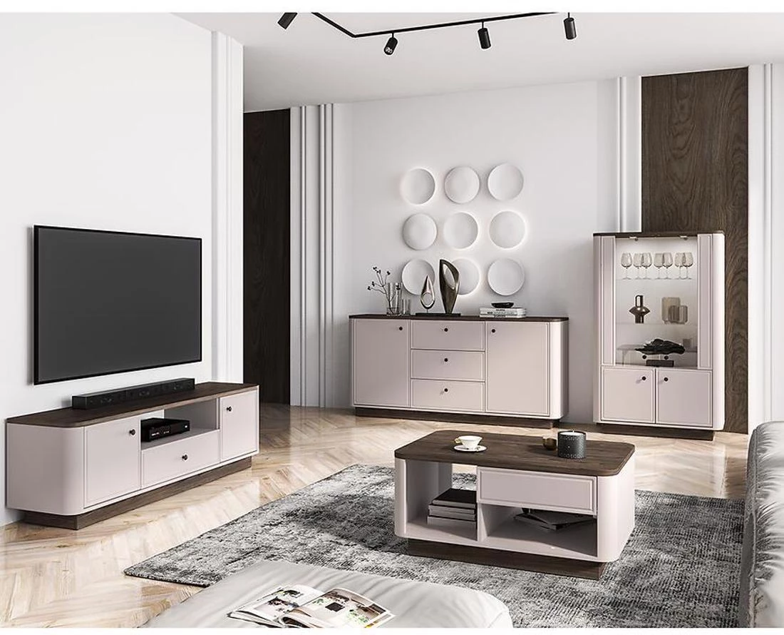 Vilavio 04 komoda 138x40x85 hrast/kašmir