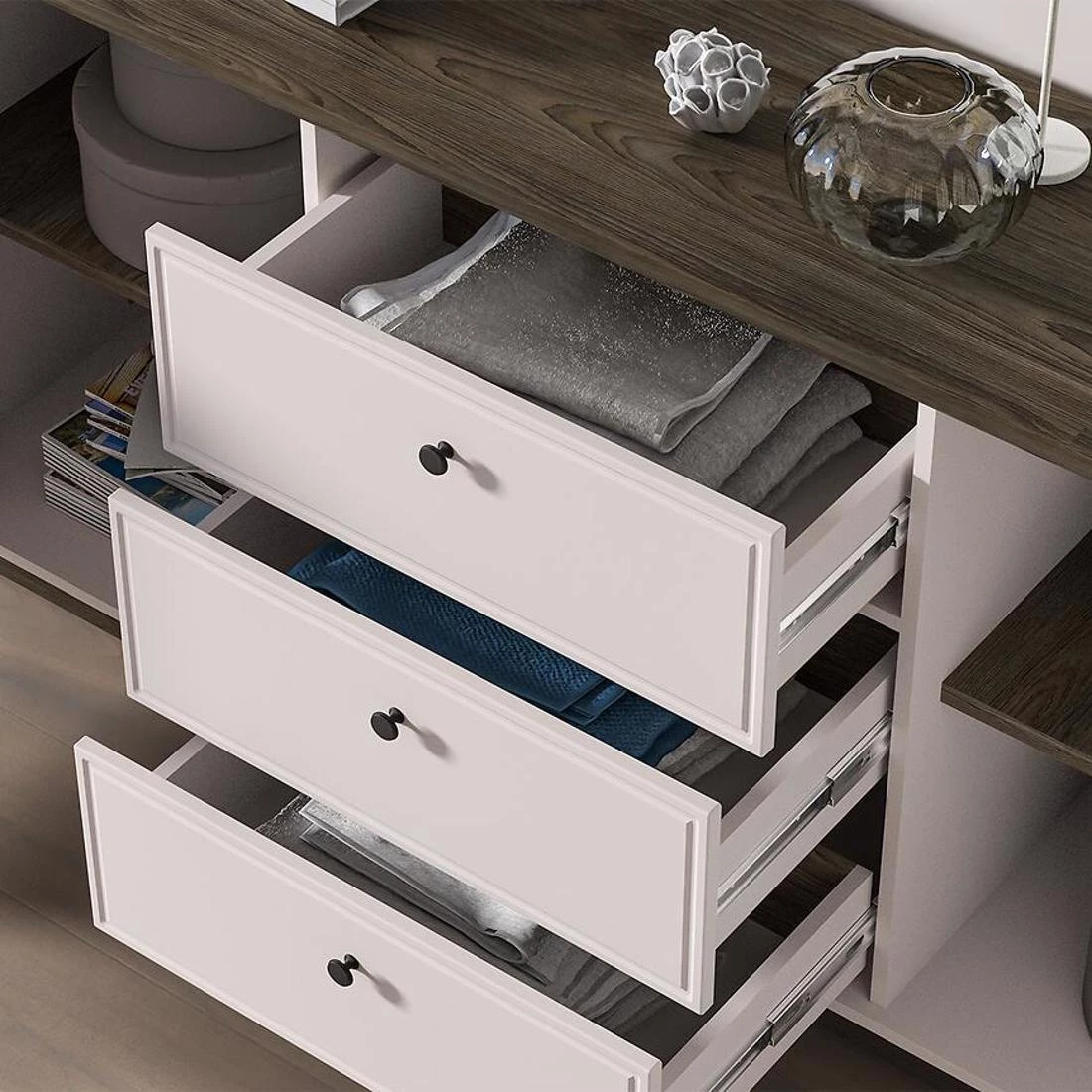 Vilavio 03 komoda 180x40x85 hrast/kašmir