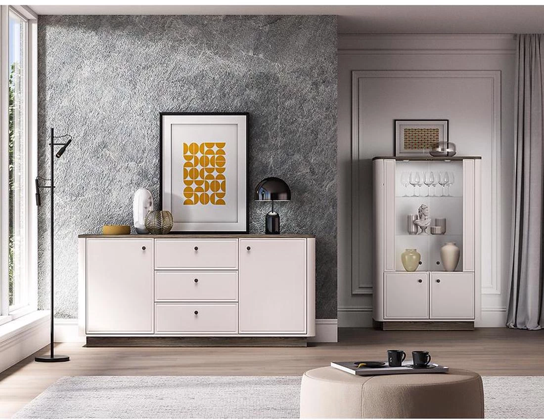 Vilavio 03 komoda 180x40x85 hrast/kašmir