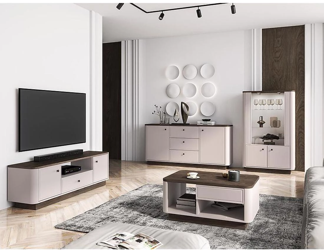 Vilavio 03 komoda 180x40x85 hrast/kašmir