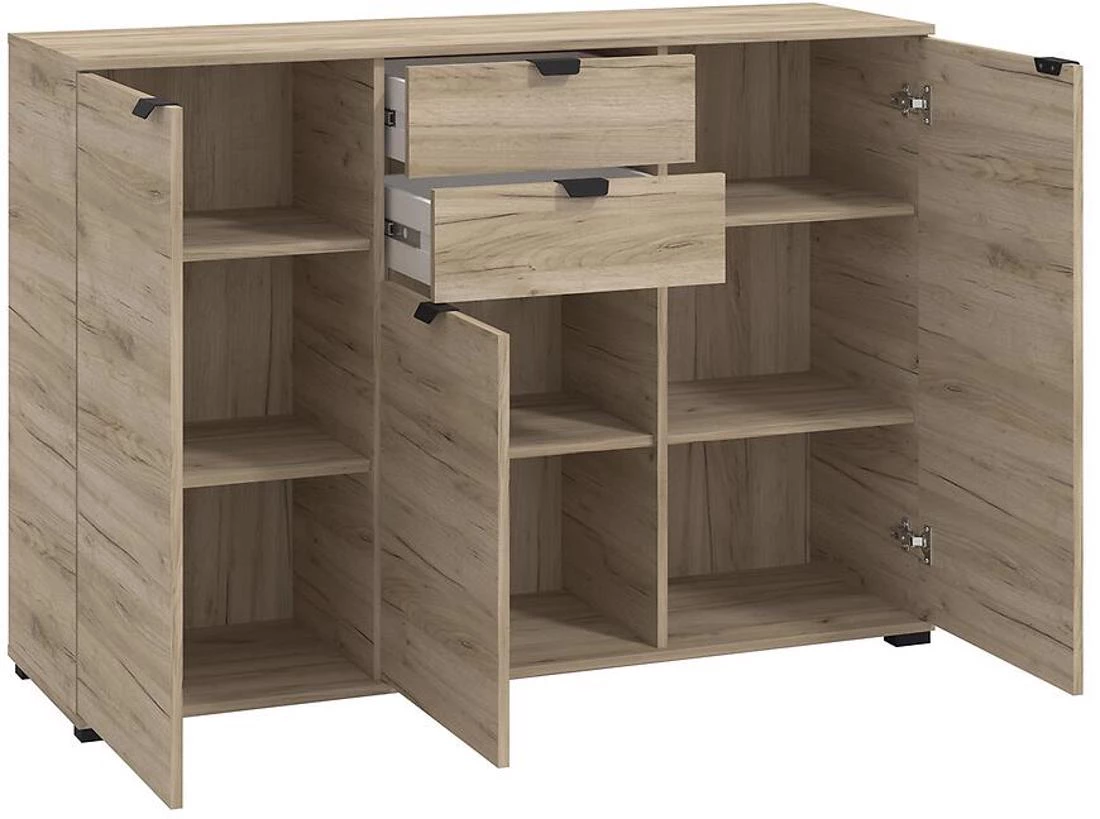 Duerto komoda 135x40x95 sivi hrast