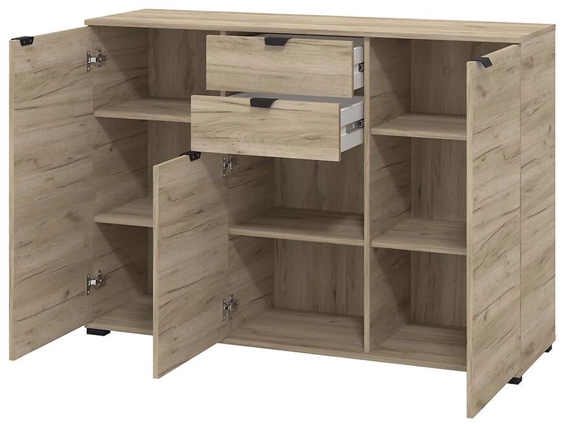 Duerto komoda 135x40x95 sivi hrast