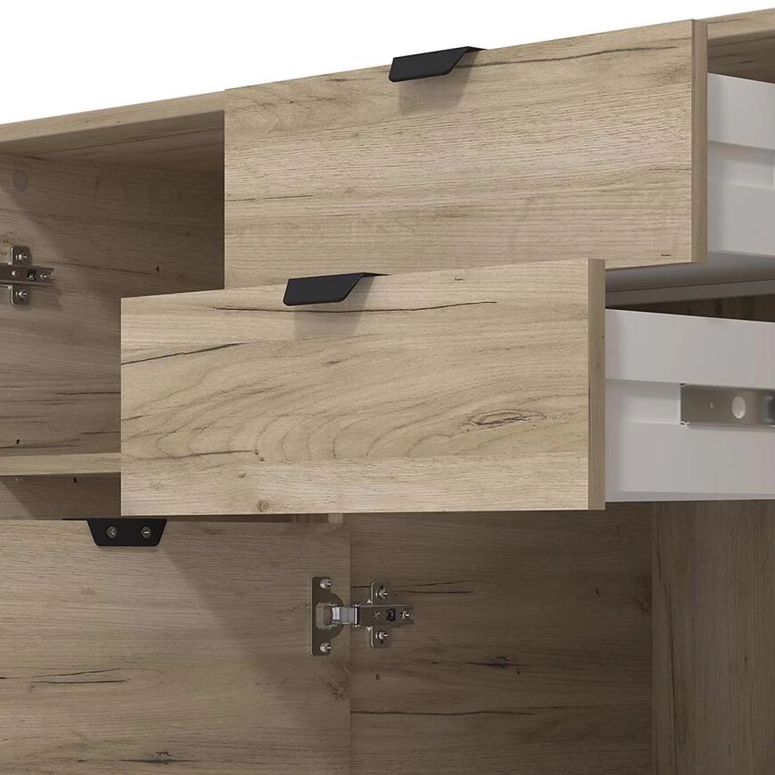 Duerto komoda 135x40x95 sivi hrast
