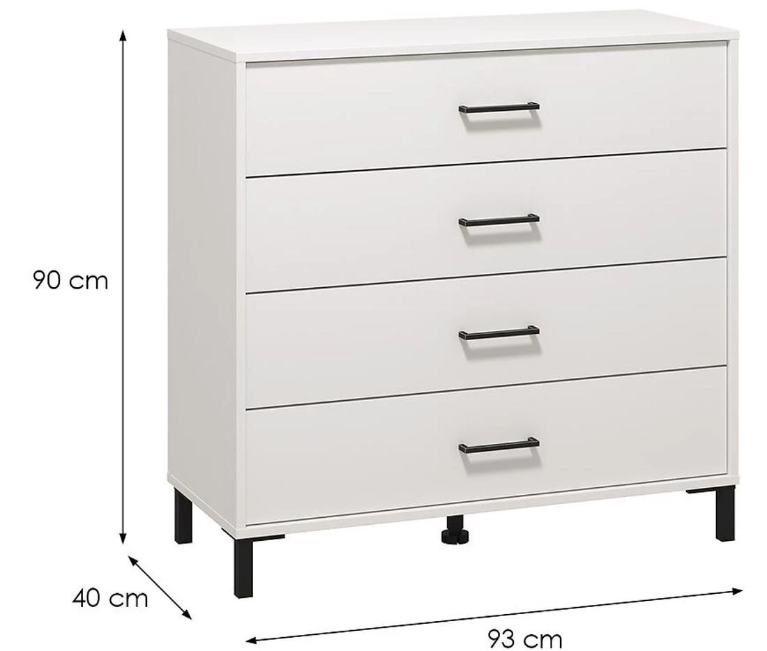 Vienne komoda 93x40x90 bela