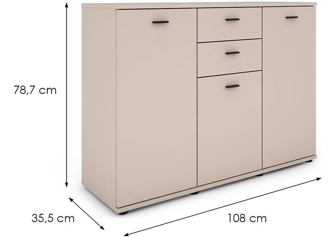 Milis  komoda 108x35,5x78,7 kašmir