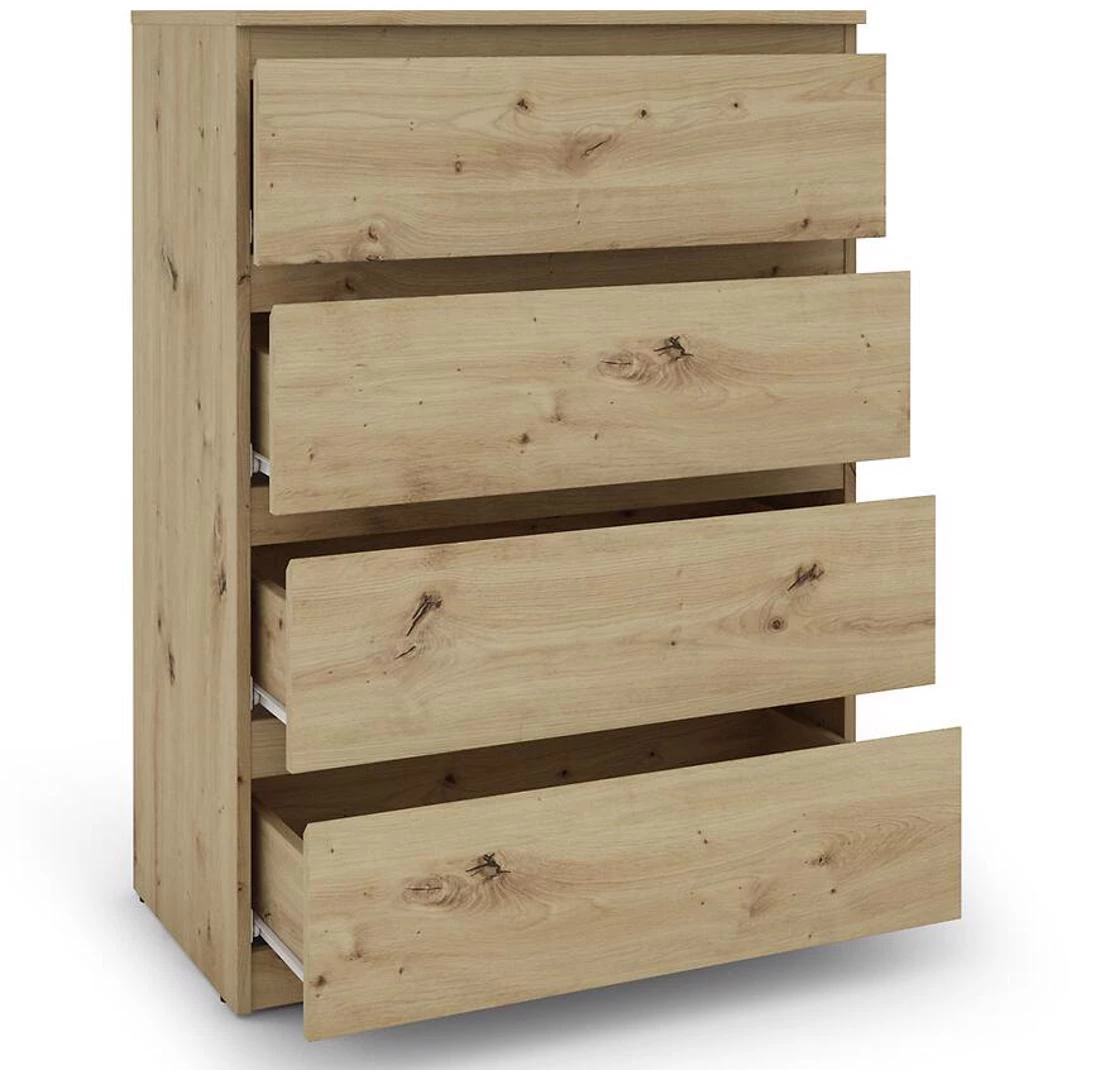 Hugo 75 komoda 75x42x104 hrast