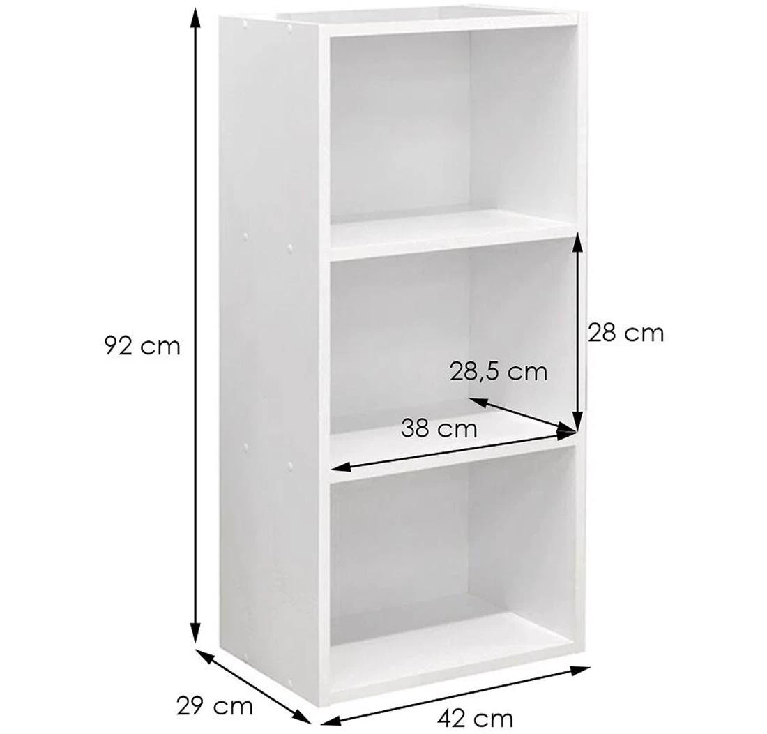 Kiki II police za knjige 42x29x92 bela
