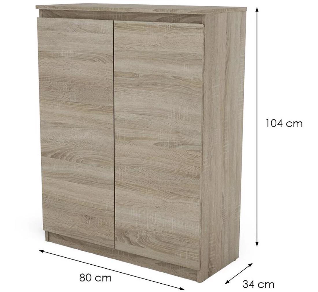 Hugo 80 komoda 80x34x104 hrast