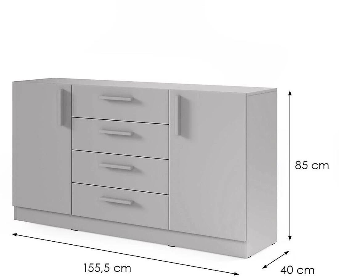 Braga BRK1 komoda 155,5x40x85 siva