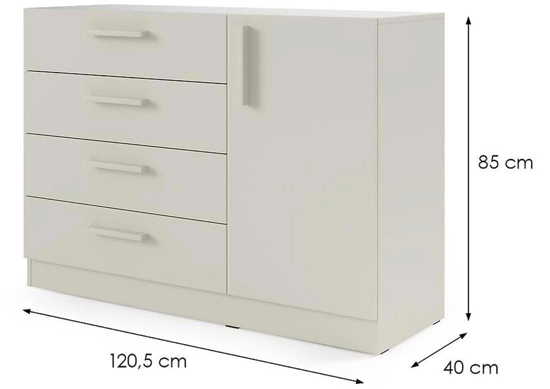 Braga BRK2 komoda 120,5x40x85 kašmir