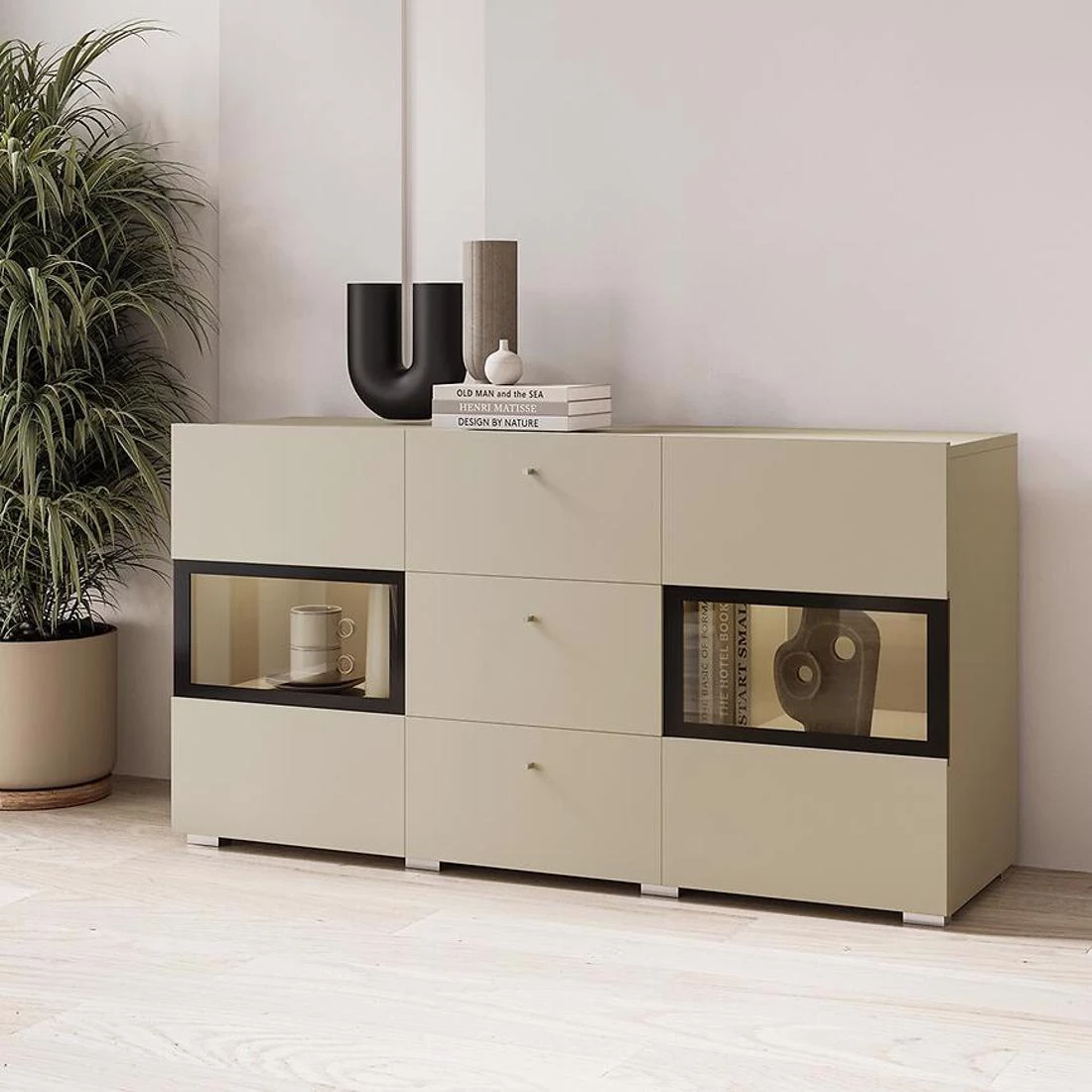 Baros komoda 132x39x70 bež