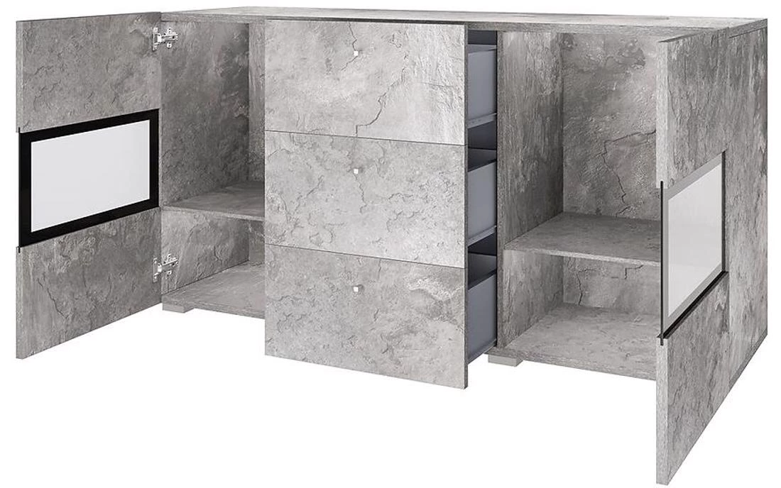 Baros 26 komoda 132x39x70 svetli beton