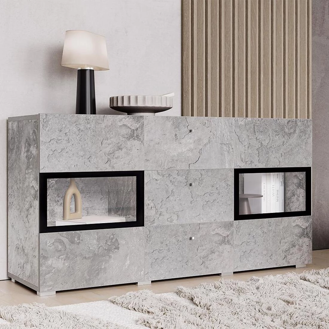 Baros 26 komoda 132x39x70 svetli beton