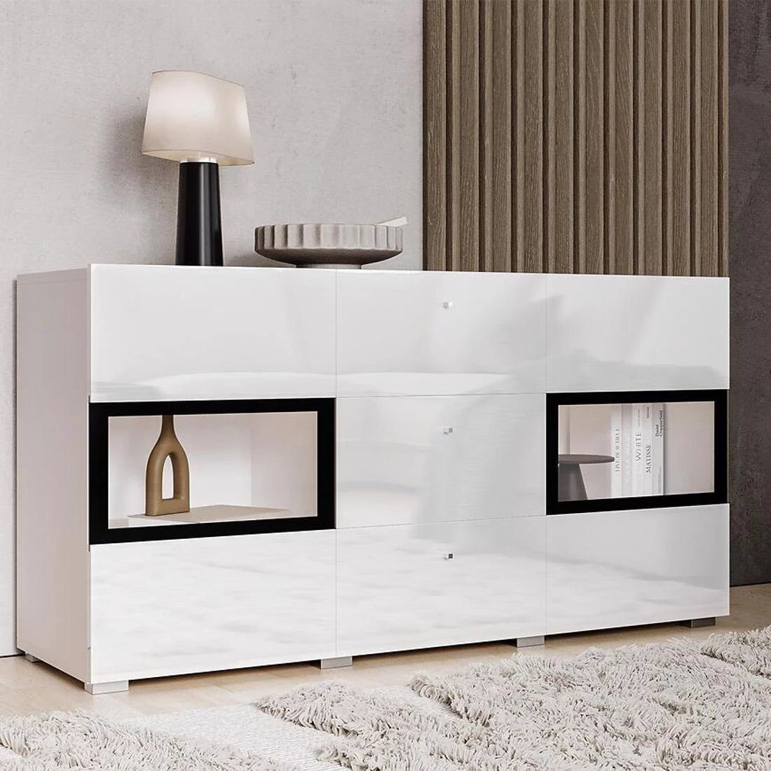 Baros 26 komoda 132x39x70 bela