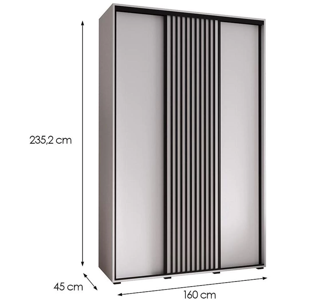Lanko klizni ormar 160x45x235,2 cm bela