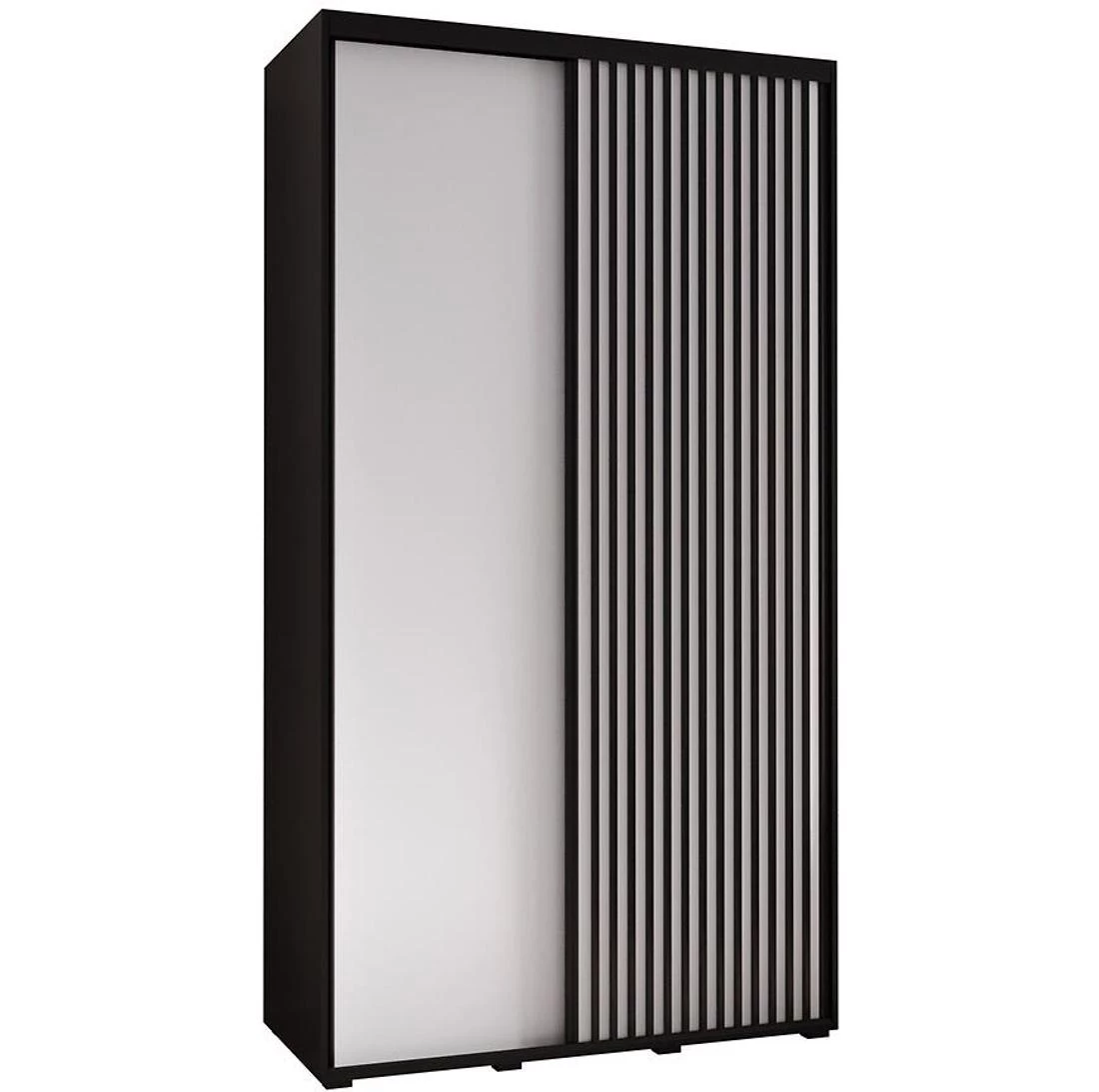 Lanko klizni ormar 140x45x235,2 cm crna/bela