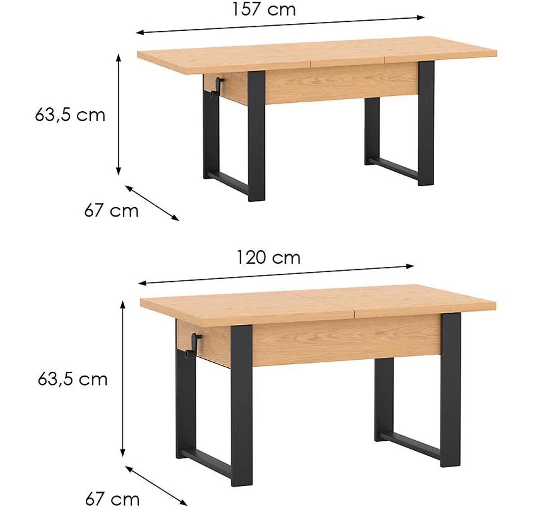 Hugo stocic 67x120(157)x63,5 crni