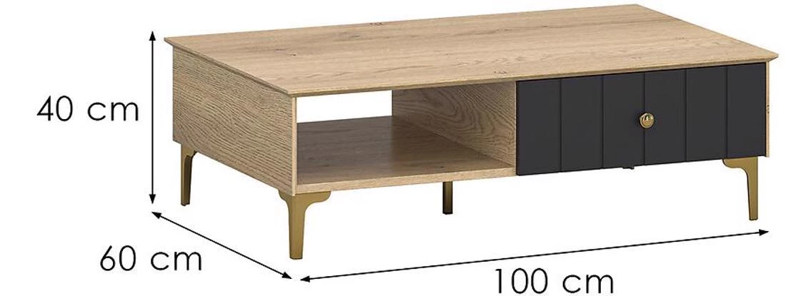 Merida stocic 100x60(100)x40 crni/cremona