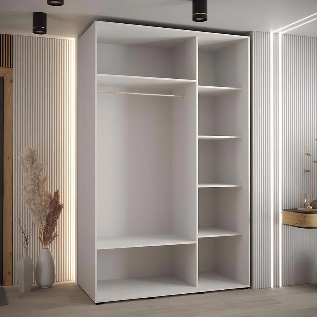 Lanko  klizni ormar 150x60x235,2 cm bela/crna