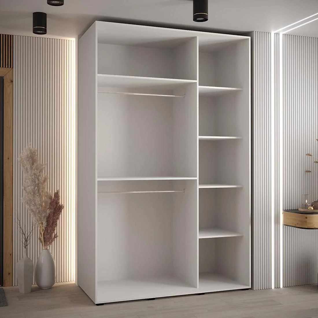 Lanko  klizni ormar 150x60x235,2 cm bela/crna