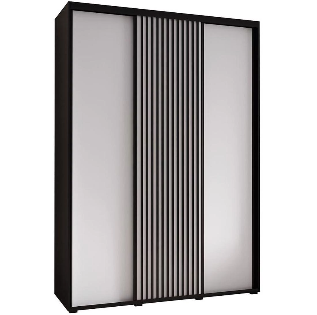 Lanko klizni ormar 170x60x235,2 cm crna/bela