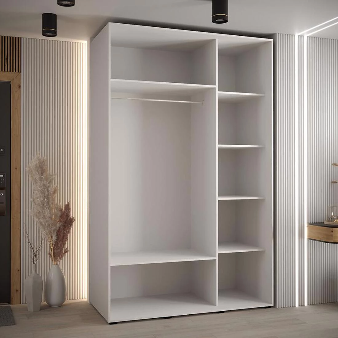 Lanko  klizni ormar 150x60x235,2 cm bela/crna