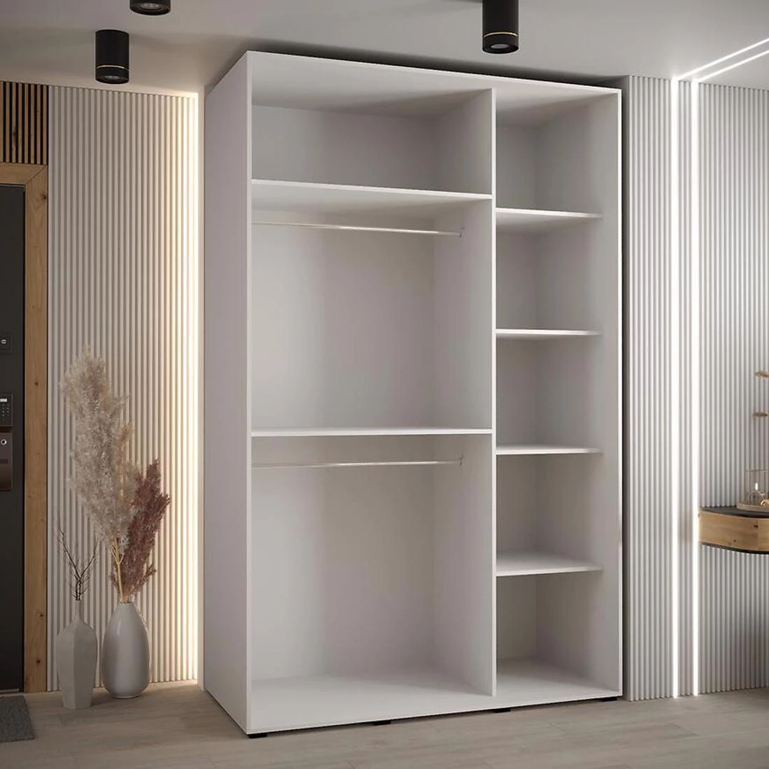 Lanko  klizni ormar 150x60x235,2 cm bela/crna