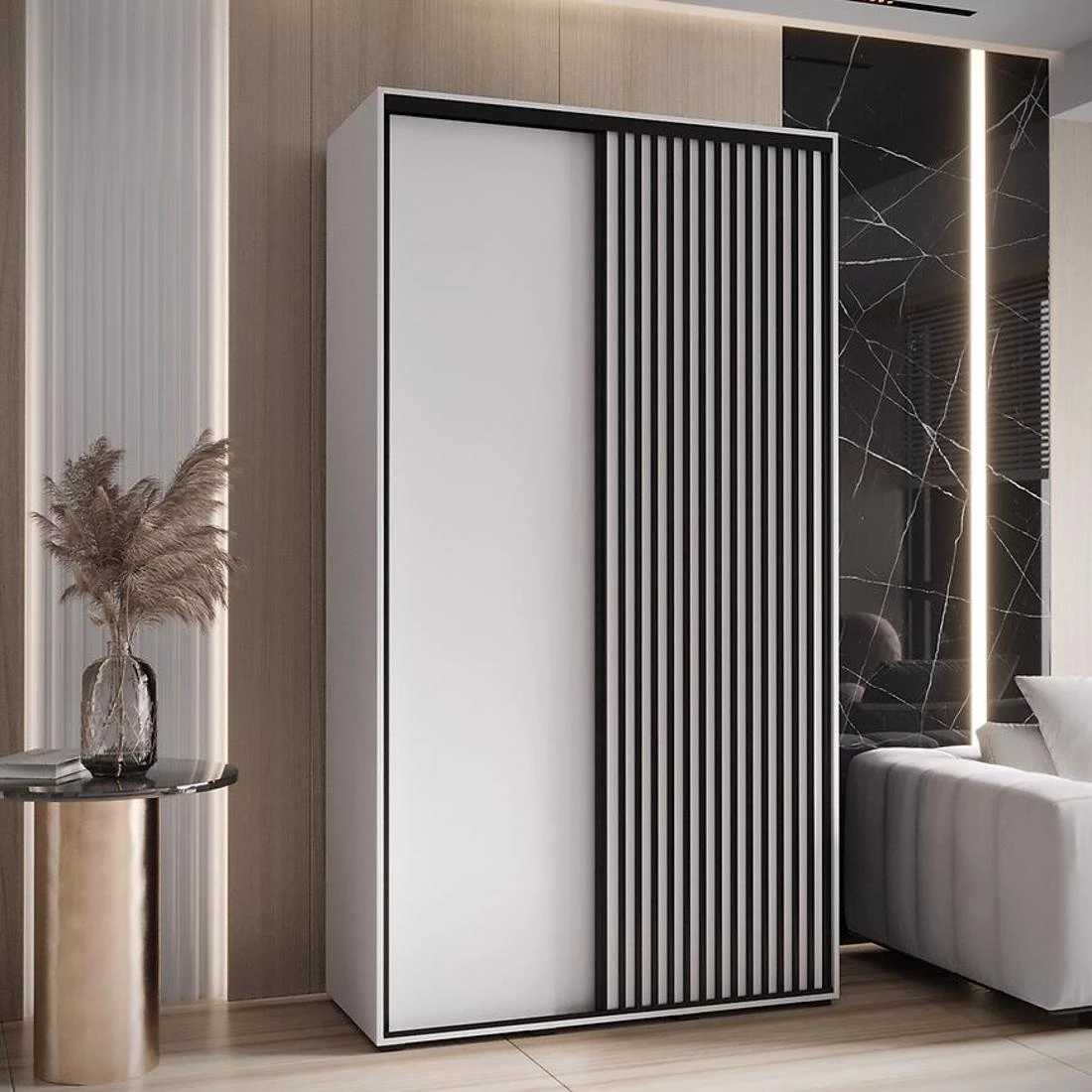Lanko klizni ormar 130x60x235,2 cm bela