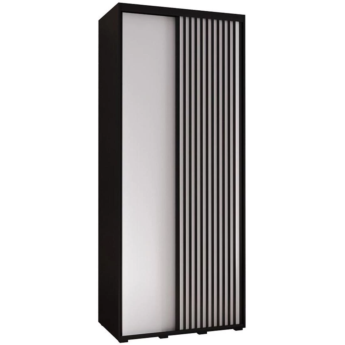 Lanko  klizni ormar 120x60x235,2 cm crna/bela
