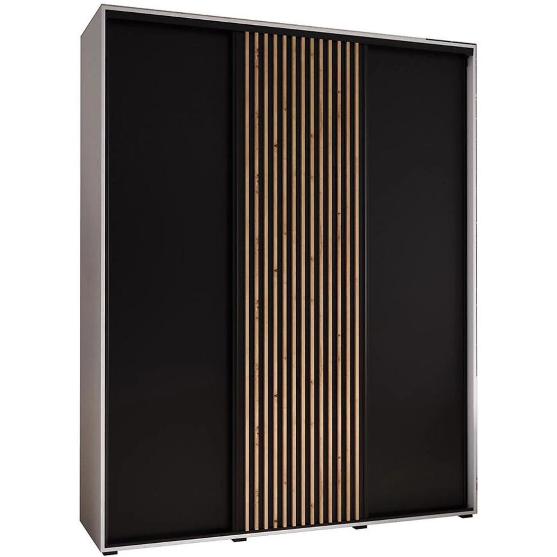 Lanko  klizni ormar 200x60x235,2 cm bela/crna
