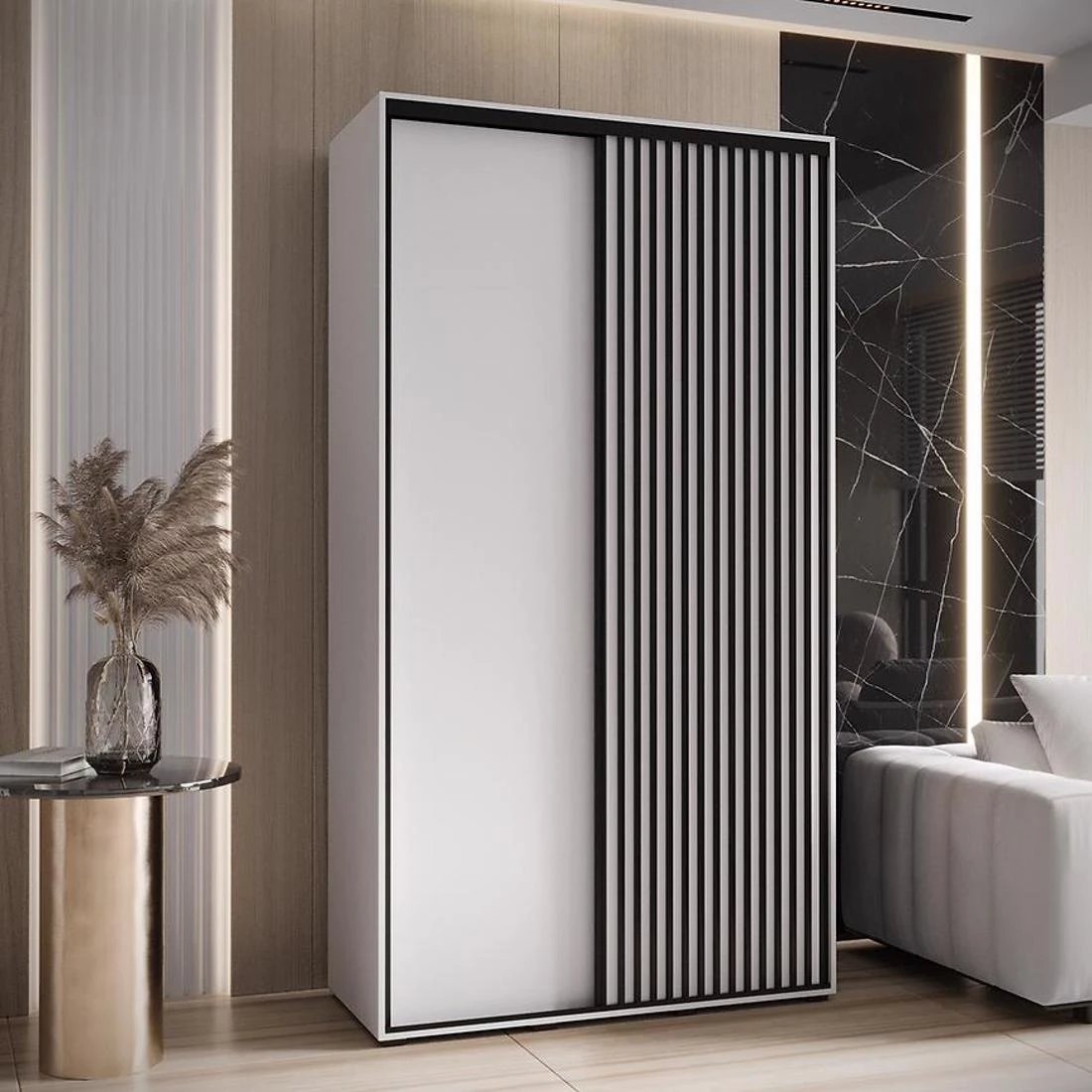 Lanko  klizni ormar 140x60x235,2 cm bela