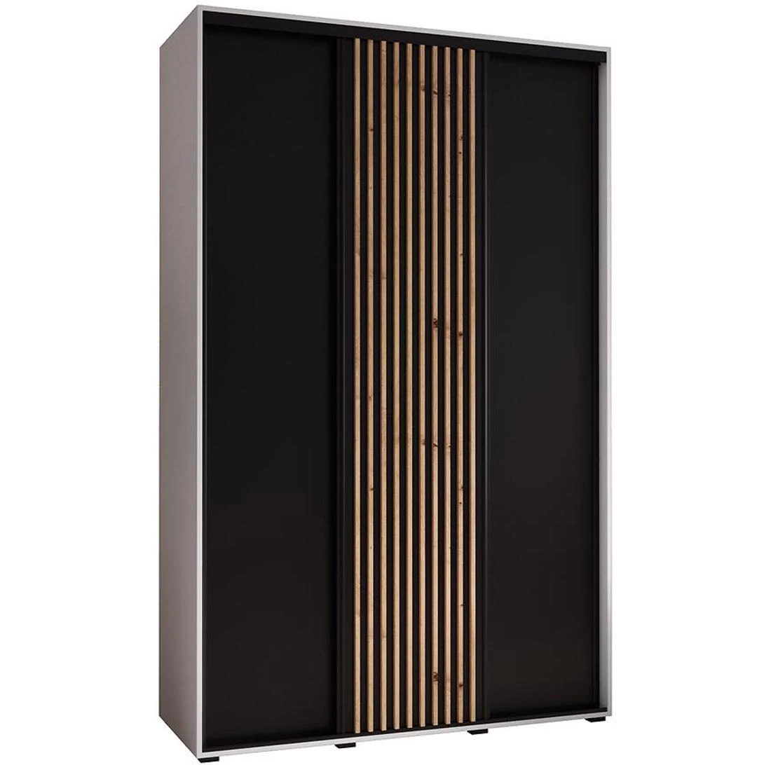 Lanko  klizni ormar 160x45x235,2 cm bela/crna