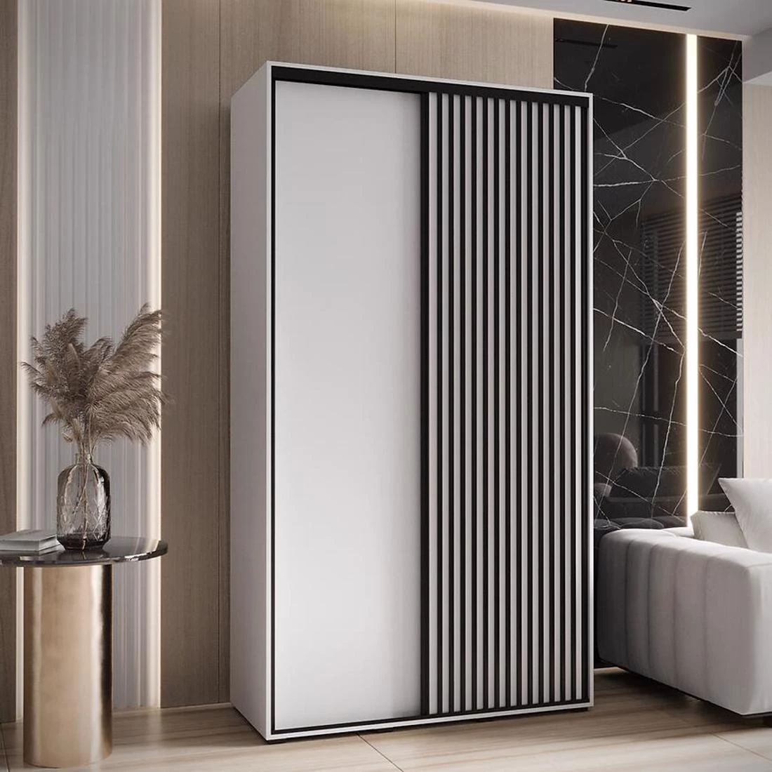 Lanko  klizni ormar 140x45x235,2 cm bela