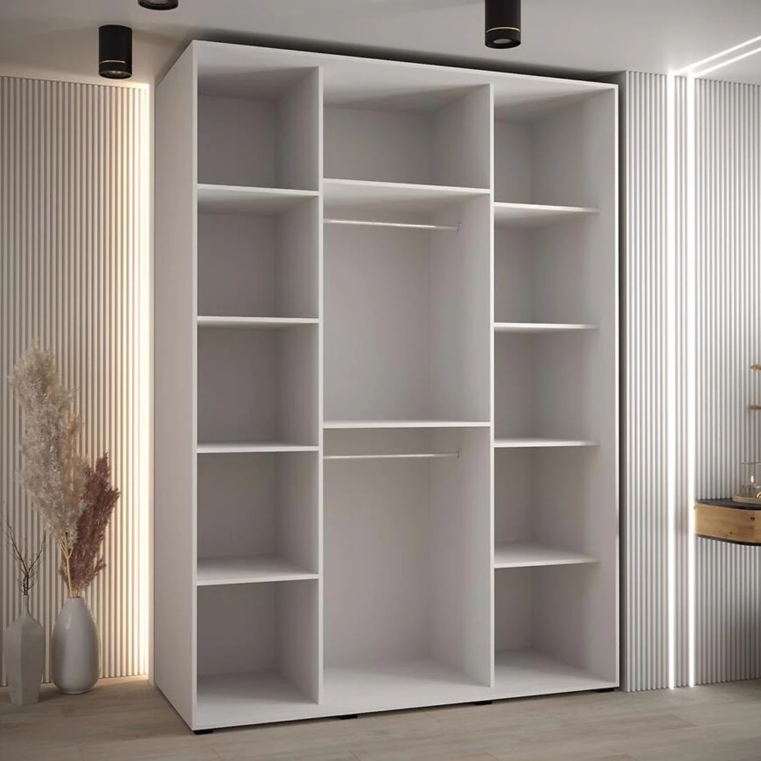 Lanko klizni ormar 180x60x235,2 cm bela/crna