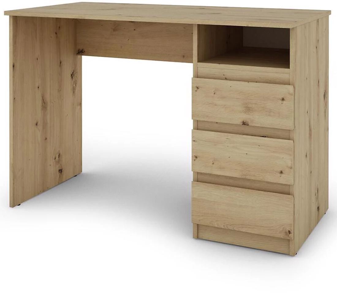 Hugo BR 3S radni sto 110x55x75 cm artisan hrast