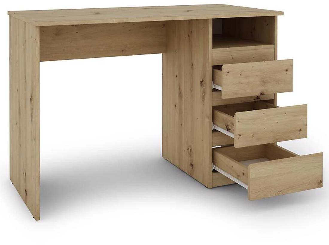 Hugo BR 3S radni sto 110x55x75 cm artisan hrast