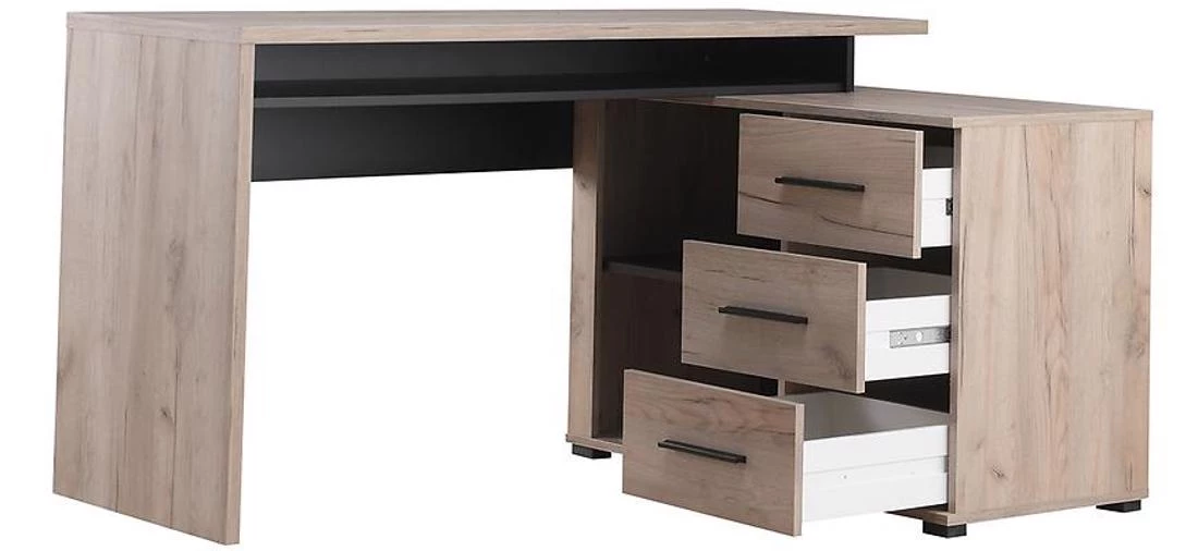 Arhimed 11008666 radni sto 137,6x101,6x75 cm sivi hrast