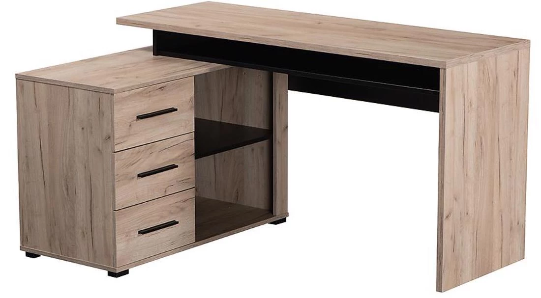 Arhimed 11008666 radni sto 137,6x101,6x75 cm sivi hrast