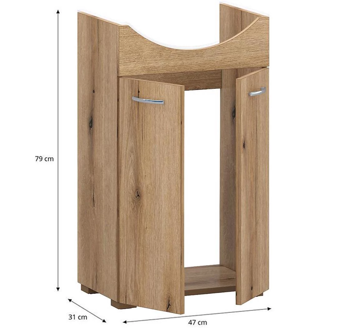 Rio 50 baza za umivaonik 47x31x79 cm evoke hrast