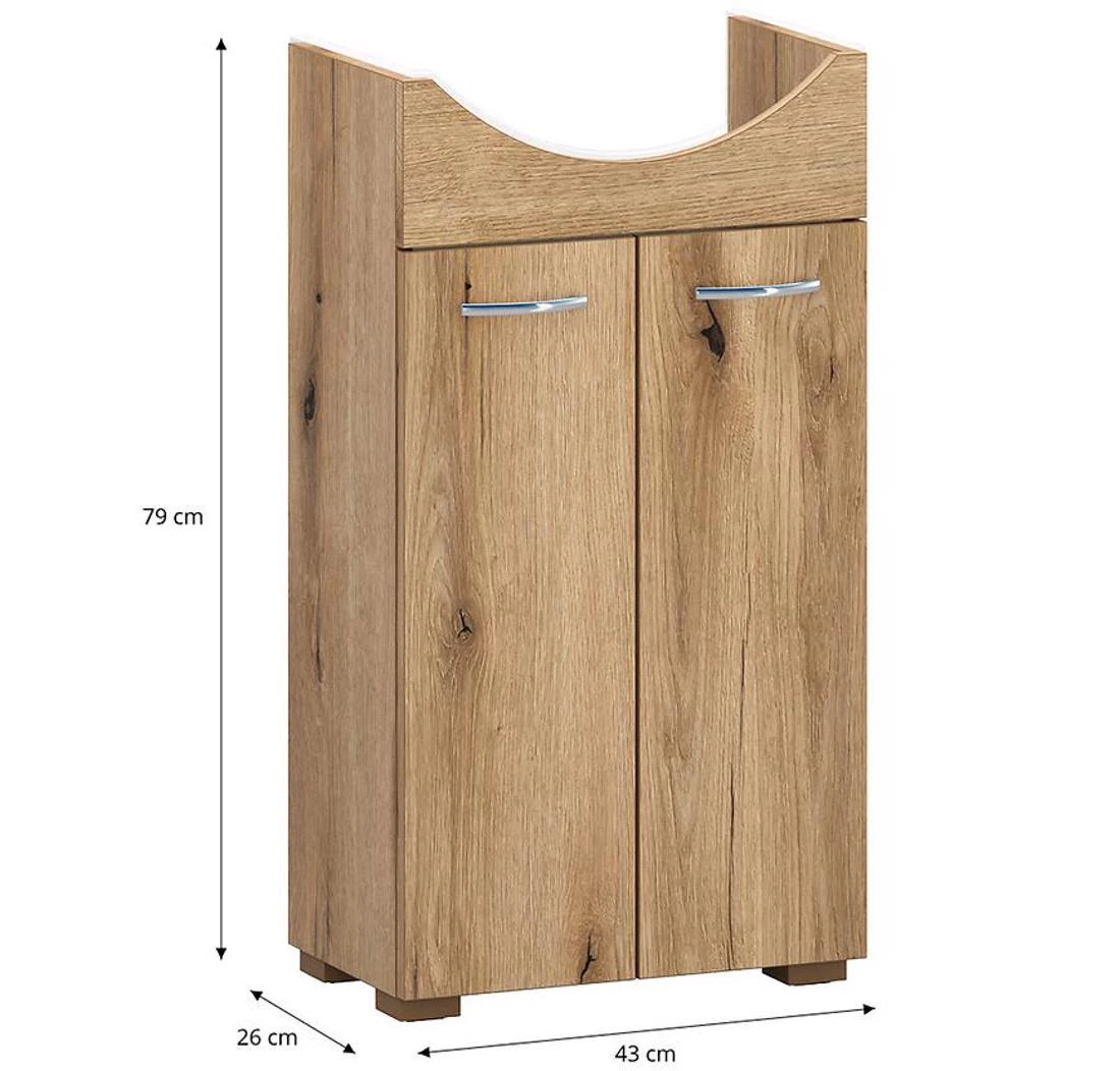 Rio 45 baza za umivaonik 43x26x79 cm evoke hrast