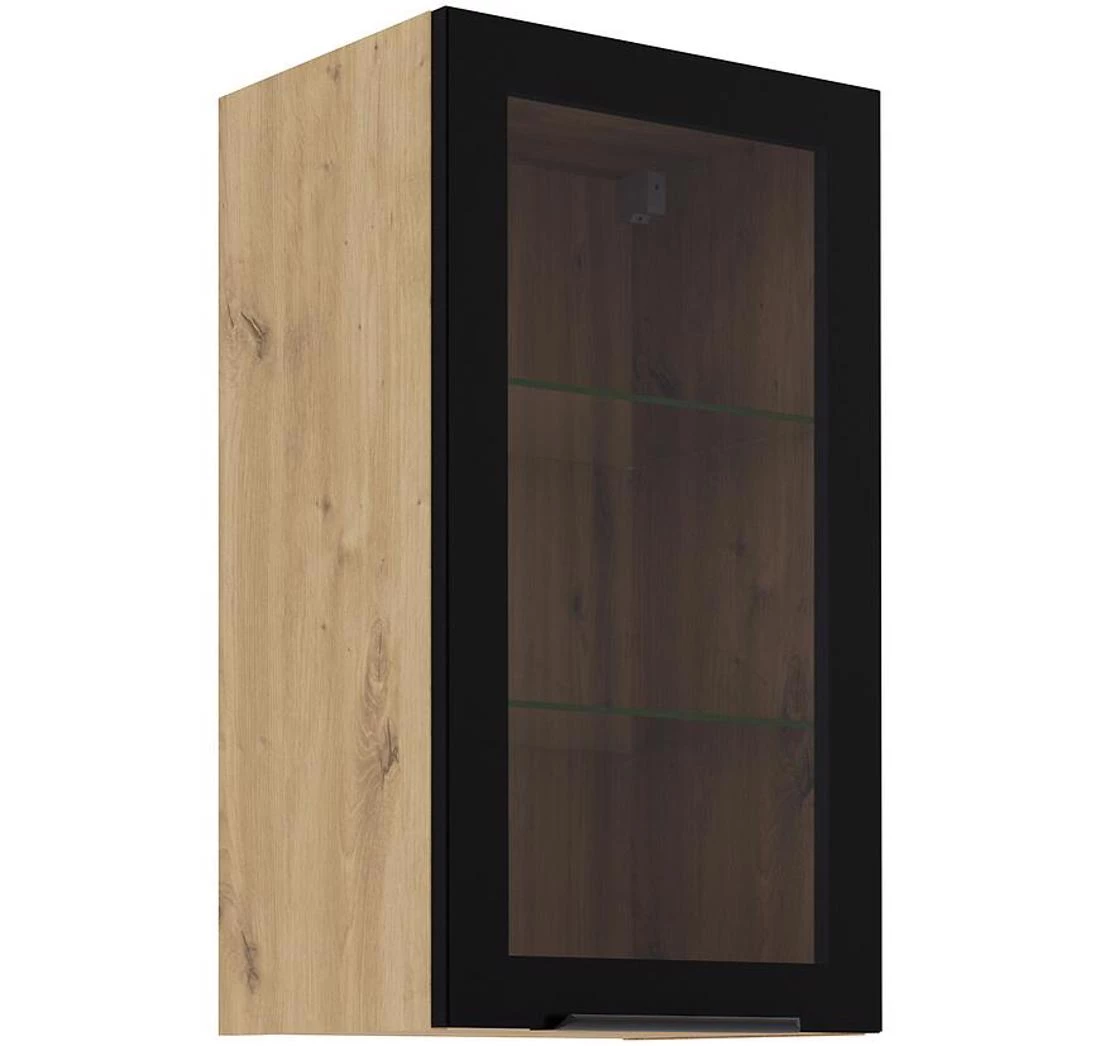 Kuhinjski ormaric - vitrina  40GS-72 1F 72x31x40 cm crna/artizan