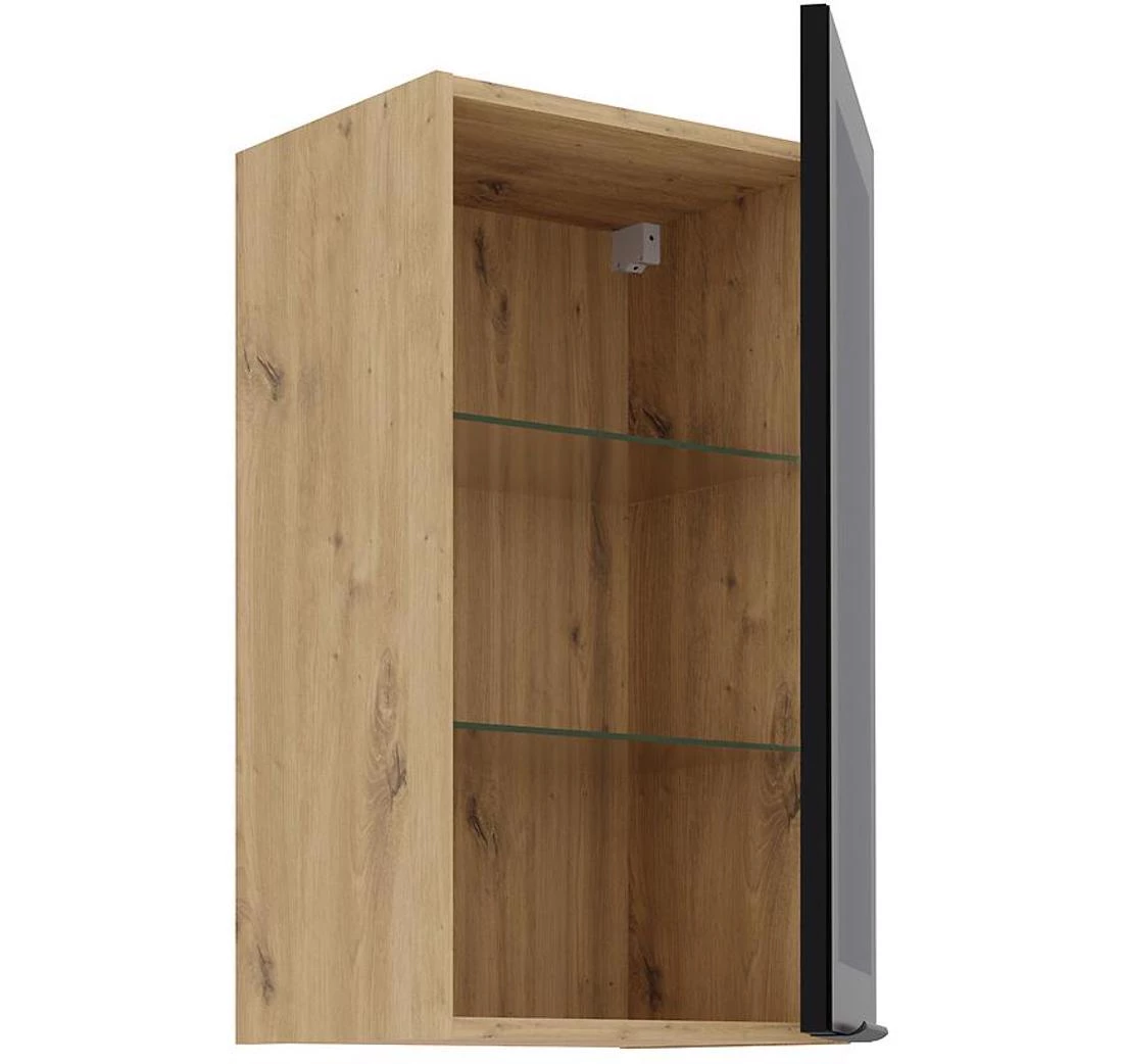Kuhinjski ormaric - vitrina  40GS-72 1F 72x31x40 cm crna/artizan